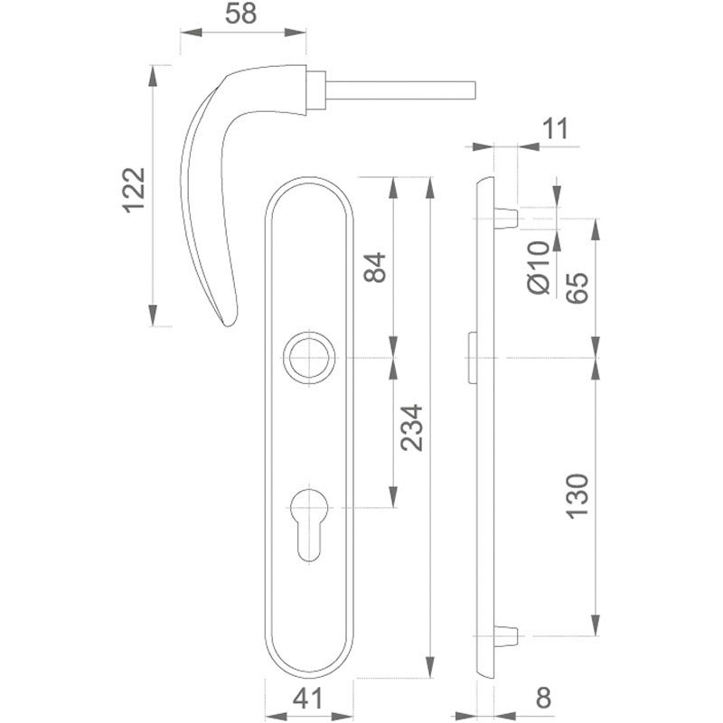 Ensemble de porte Atlanta M1530/265LM
