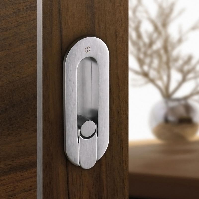 Set de poignées cuvette rectangulaire pour porte coulissante M472 - HOPPE