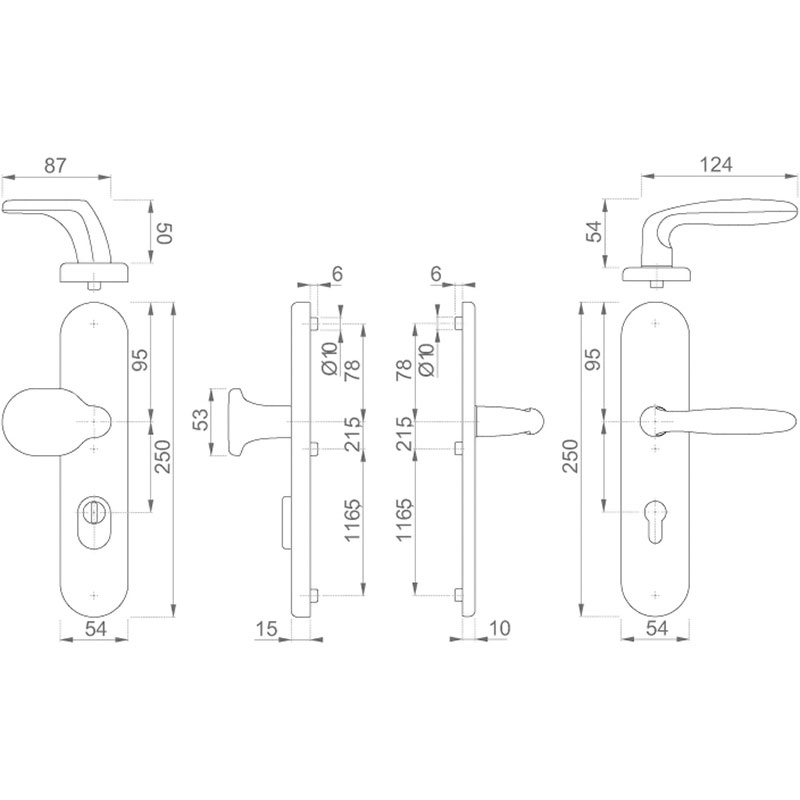 Ensemble de porte Verona 86G/3332ZA/3310/1510
